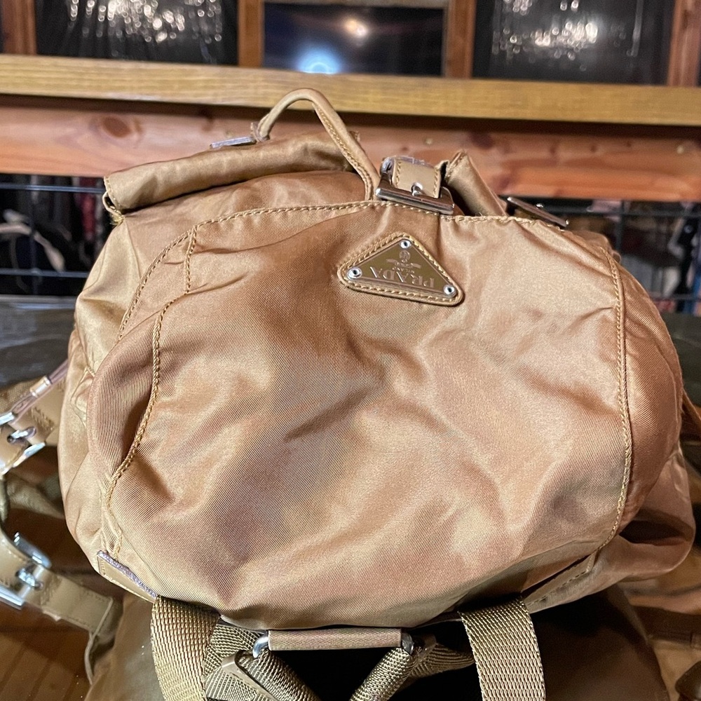 Prada Bronze Nylon Backpack With Authenticity Card - image 6